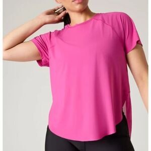 Athleta Ultimate Mesh Tee, Iceplant Pink, Size 2X, S/850933